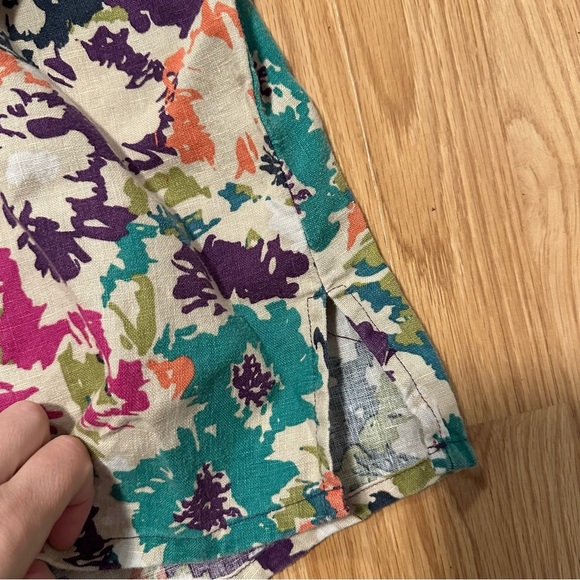 Bridgewater Studio 100% Linen Floral Women’s Button Down 1x Long Sleeve - Picture 8 of 8